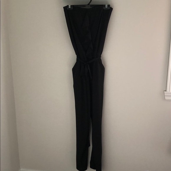 Black tube top jumpsuit - Picture 1 of 4